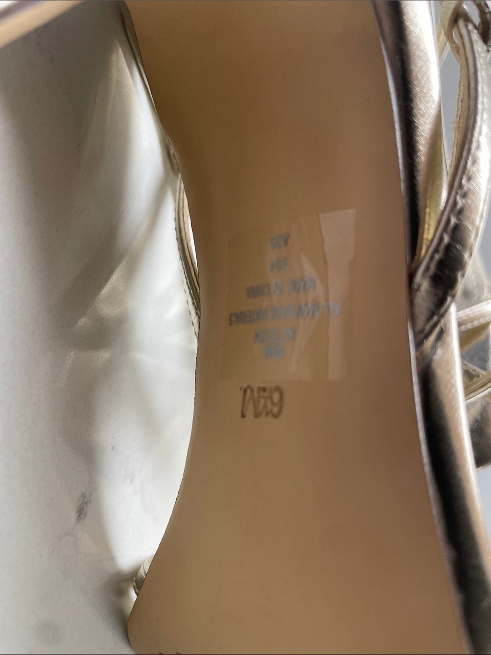 Calvin Klein Women's Rose Gold Strappy Stiletto Sandals - Picture 5 of 7